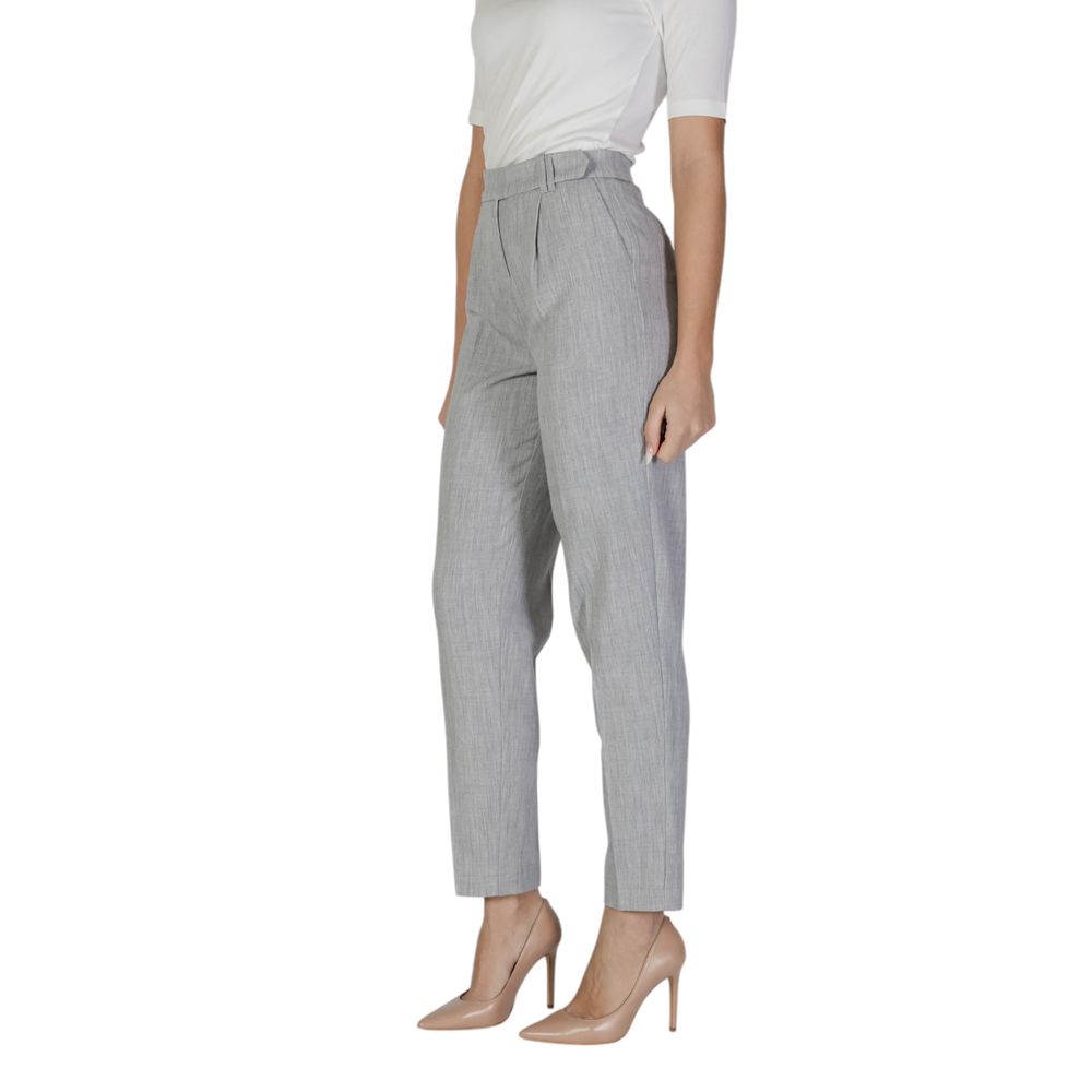 Vila Clothes Gray Recycled Polyester Jeans &amp; Pant