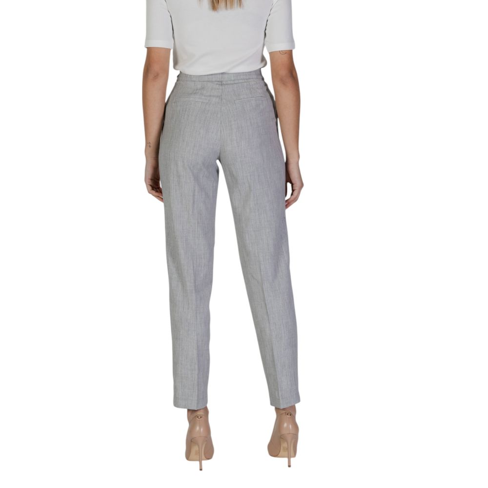 Vila Clothes Gray Recycled Polyester Jeans &amp; Pant