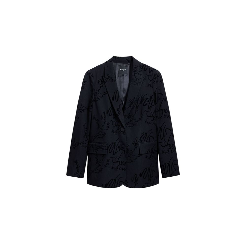 Desigual Black Polyester Suits &amp; Blazer