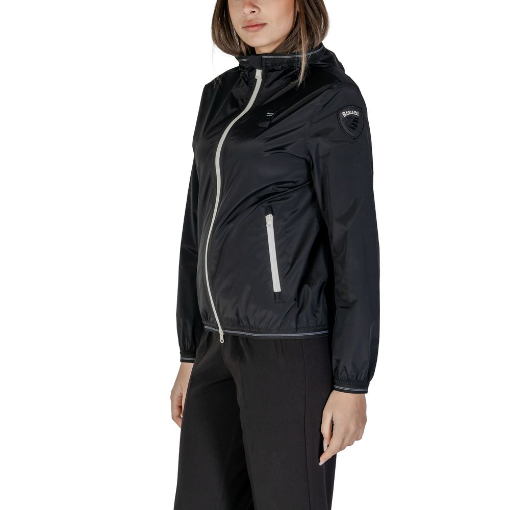 Blauer Black Polyamide Jackets &amp; Coat