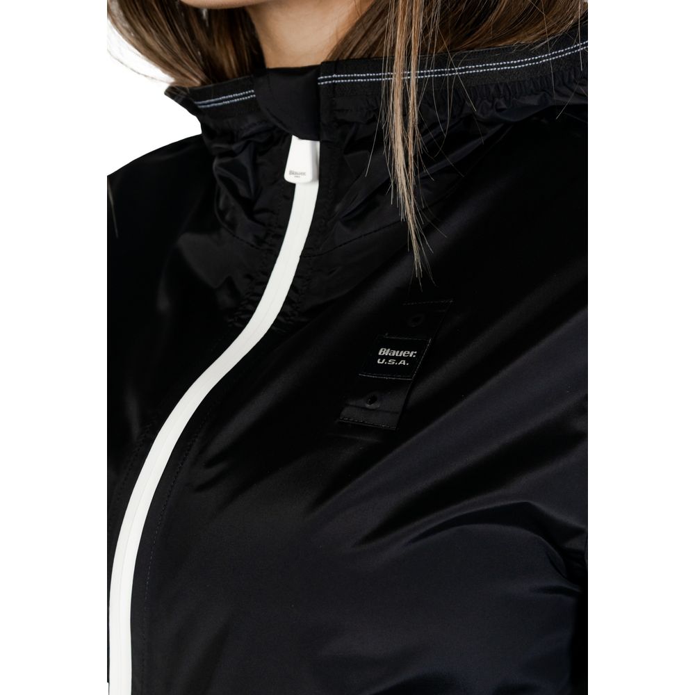 Blauer Black Polyamide Jackets &amp; Coat