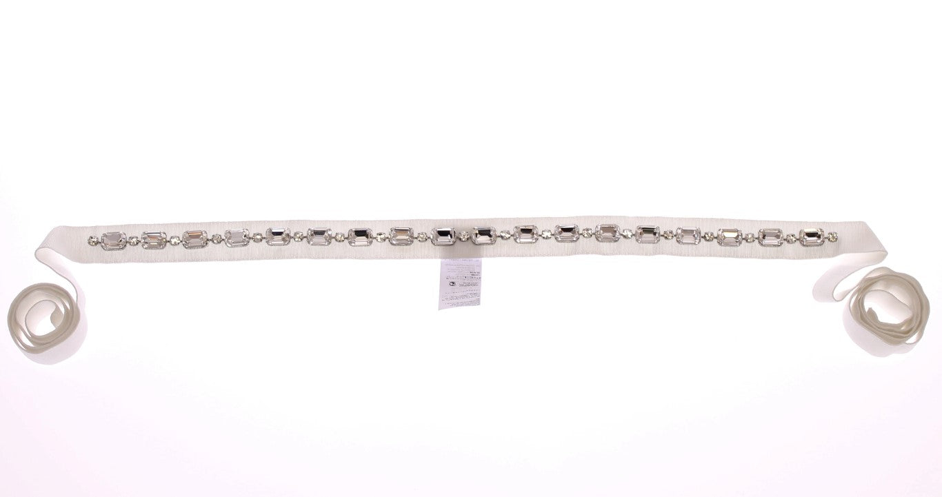 Dolce &amp; Gabbana Elegant Crystal-Embellished Waist Belt