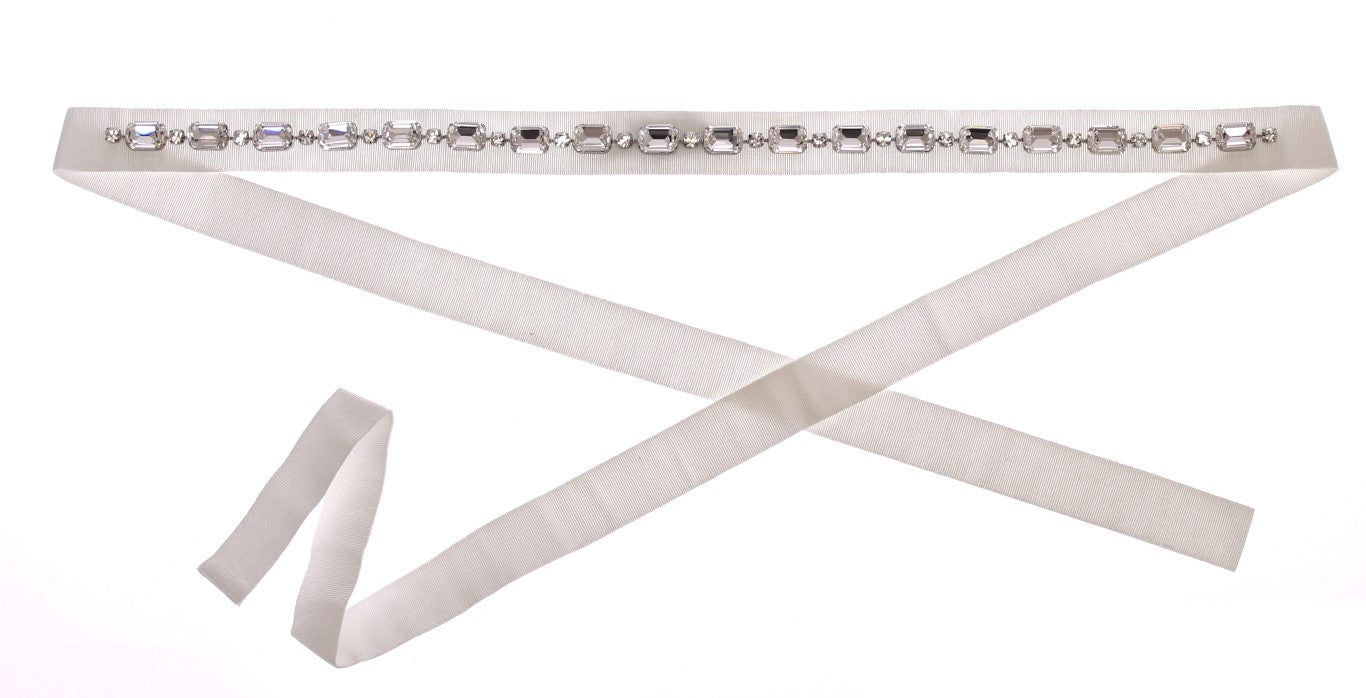 Dolce &amp; Gabbana Elegant Crystal-Embellished Waist Belt