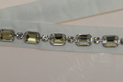 Dolce &amp; Gabbana Elegant Crystal-Embellished Waist Belt