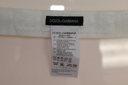 Dolce &amp; Gabbana Elegant Crystal-Embellished Waist Belt