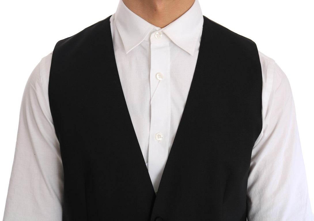 Dolce &amp; Gabbana Elegant Slim Fit Formal Vest in Black