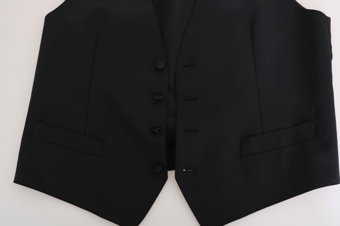 Dolce &amp; Gabbana Elegant Slim Fit Formal Vest in Black