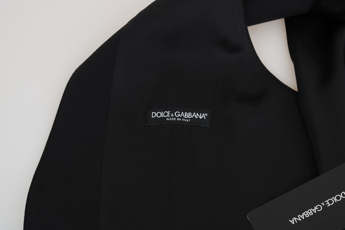 Dolce &amp; Gabbana Elegant Slim Fit Formal Vest in Black