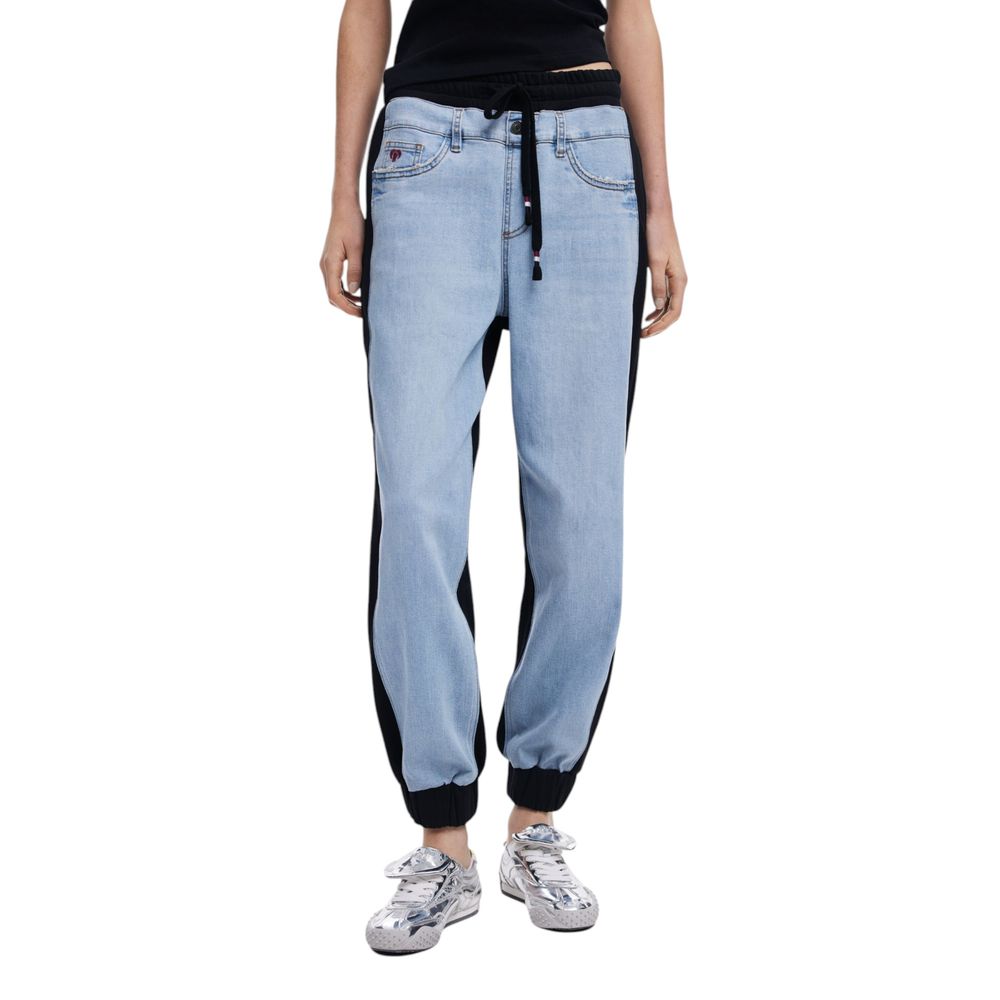 Desigual Black Cotton Jeans &amp; Pant