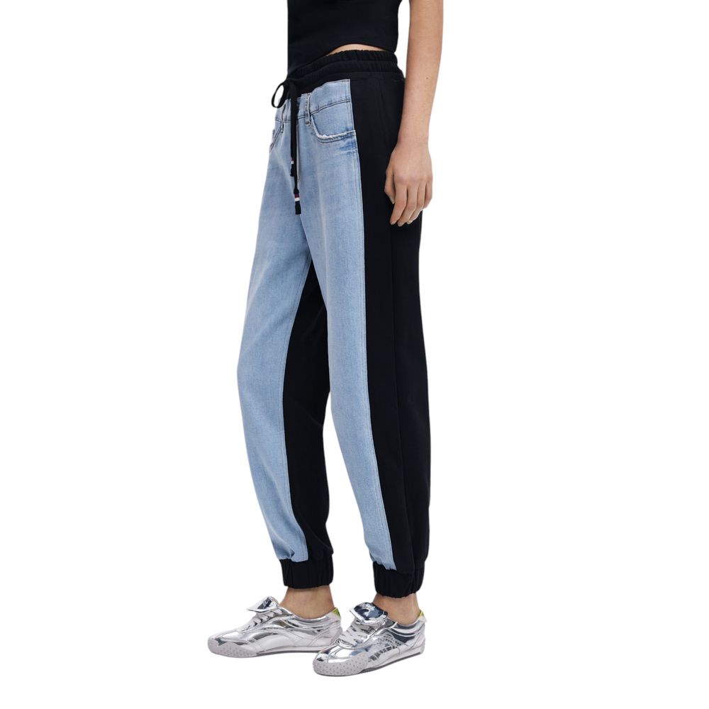 Desigual Black Cotton Jeans &amp; Pant