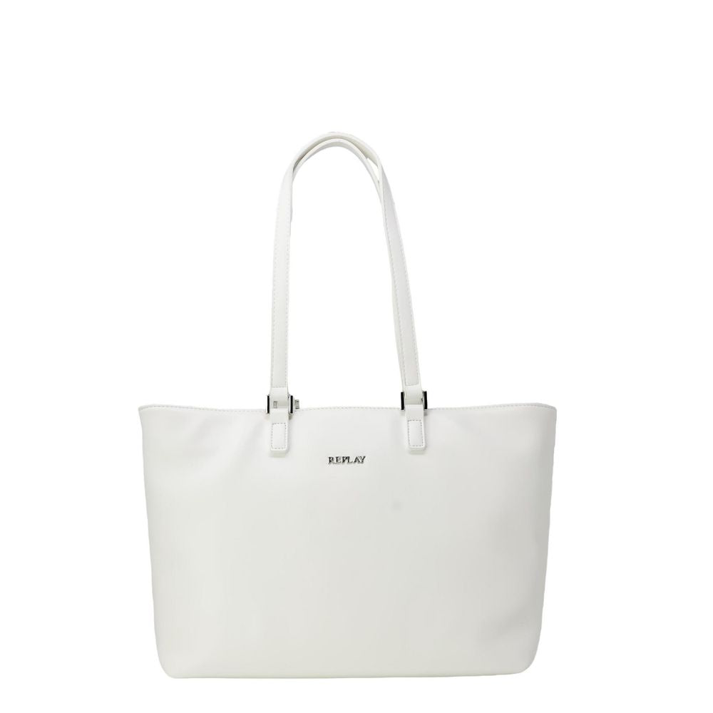 Replay White Polyethylene Handbag