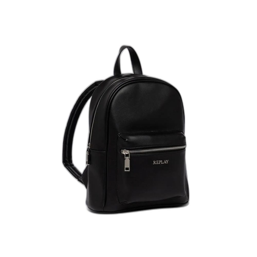 Replay Black Polyethylene Backpack