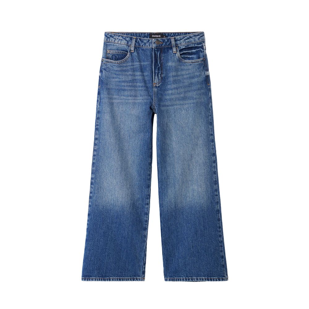 Desigual Blue Cotton Jeans &amp; Pant