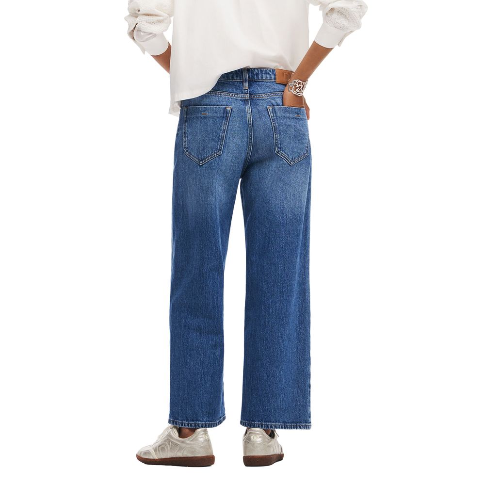 Desigual Blue Cotton Jeans &amp; Pant