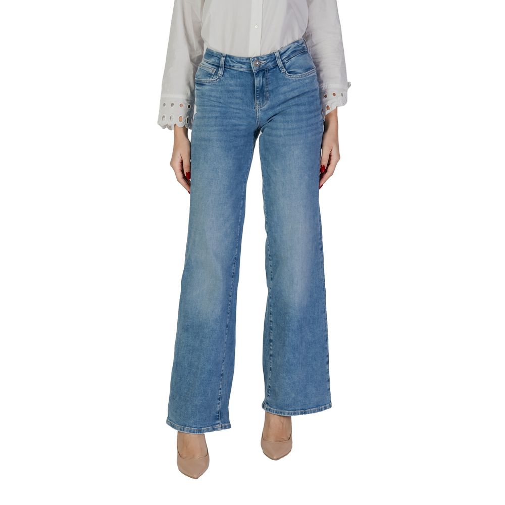 Guess Light Blue Cotton Jeans &amp; Pant