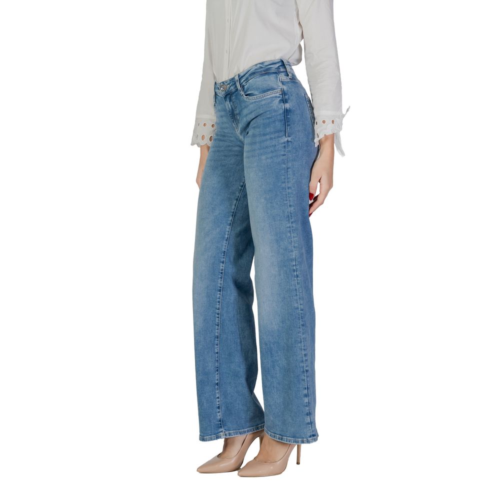 Guess Light Blue Cotton Jeans &amp; Pant