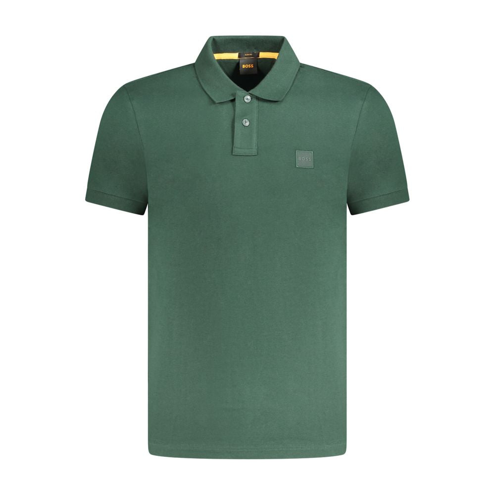 Hugo Boss Green Cotton Polo Shirt