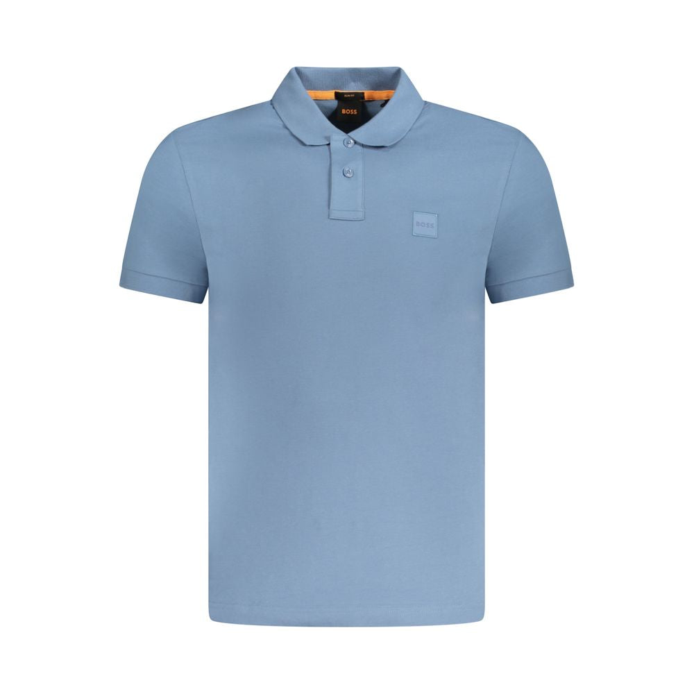 Hugo Boss Light Blue Cotton Polo Shirt