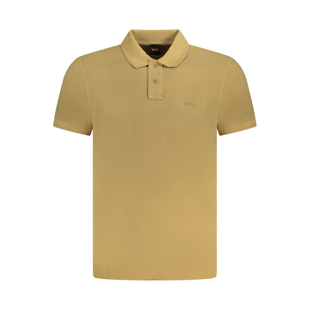 Hugo Boss Beige Cotton Polo Shirt