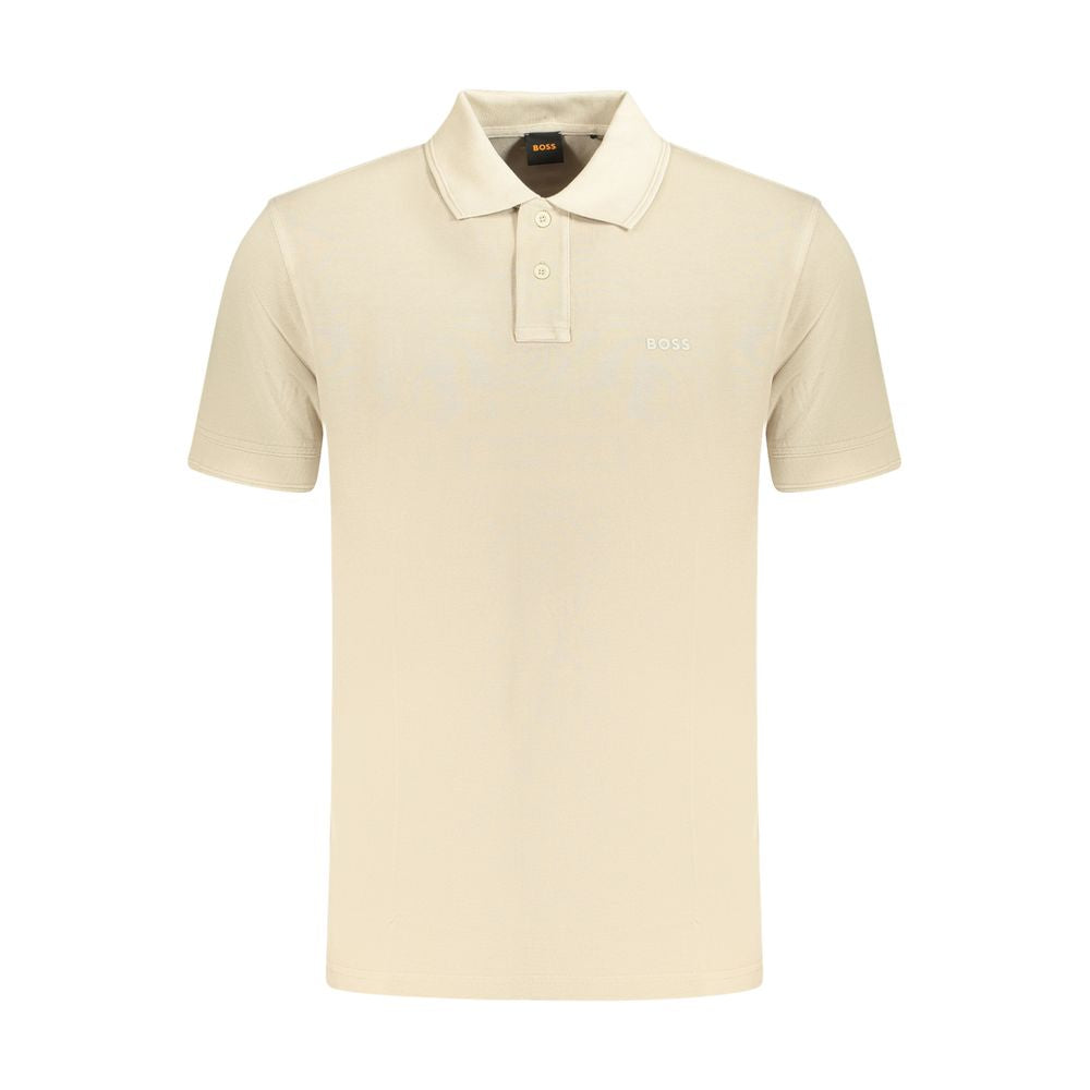 Hugo Boss Beige Cotton Polo Shirt