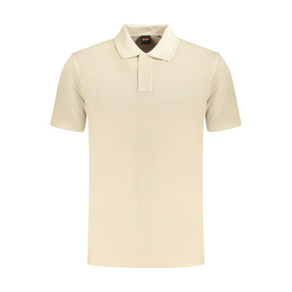 Hugo Boss Beige Cotton Polo Shirt