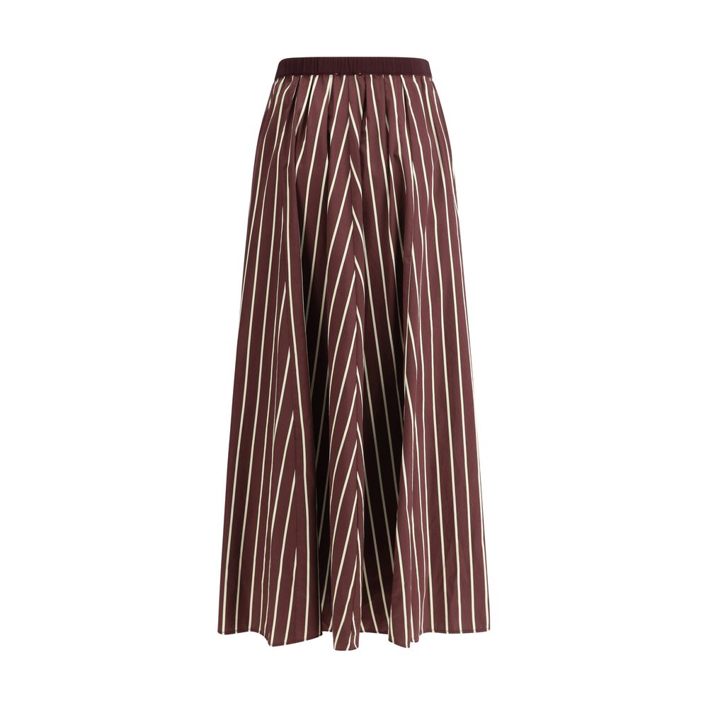 Forte_Forte Striped satin Long Skirt