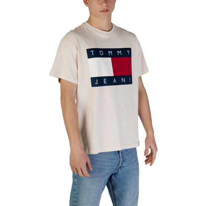 Tommy Hilfiger Jeans Beige Cotton T-Shirt