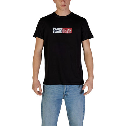 Tommy Hilfiger Jeans Black Cotton Rigenerato T-Shirt