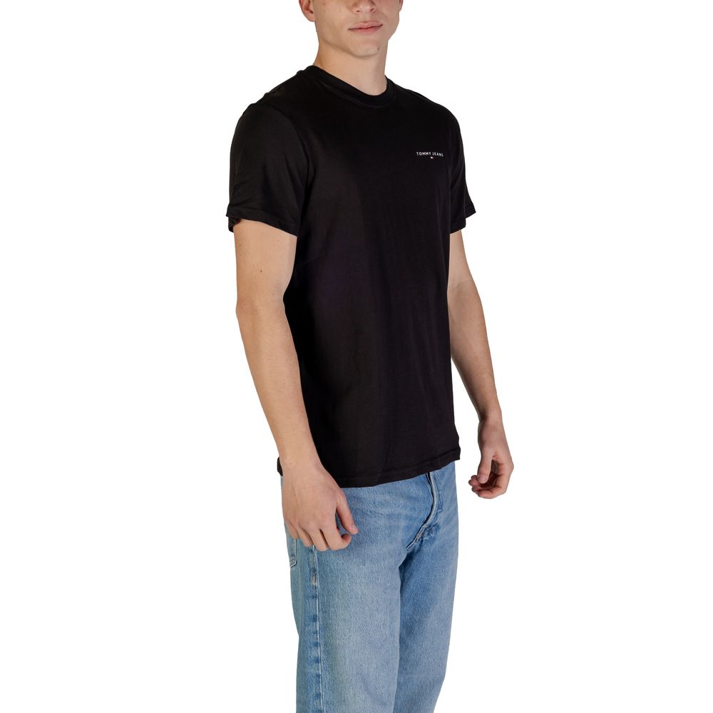 Tommy Hilfiger Jeans Black Cotton Rigenerato T-Shirt