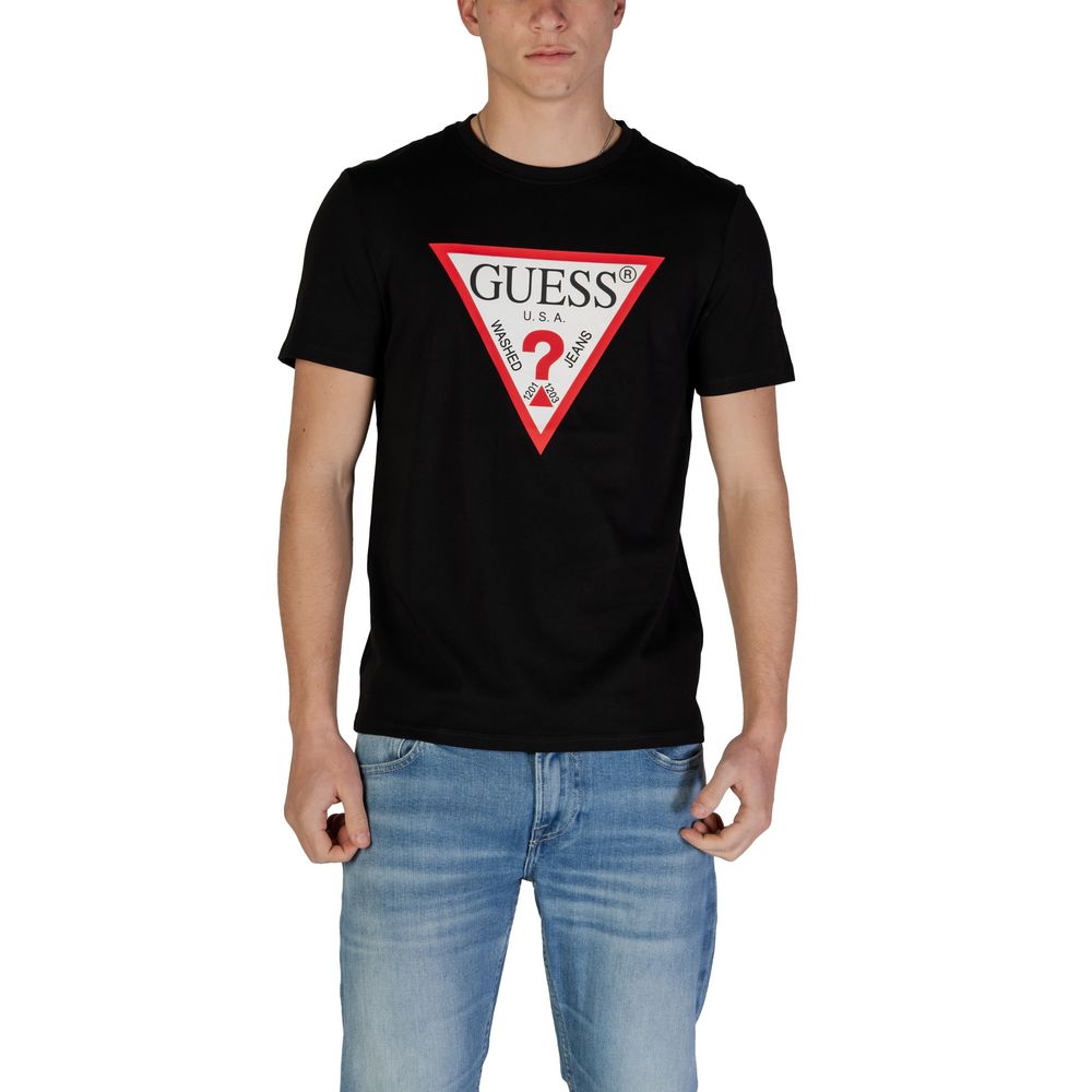 Guess Black Cotton T-Shirt