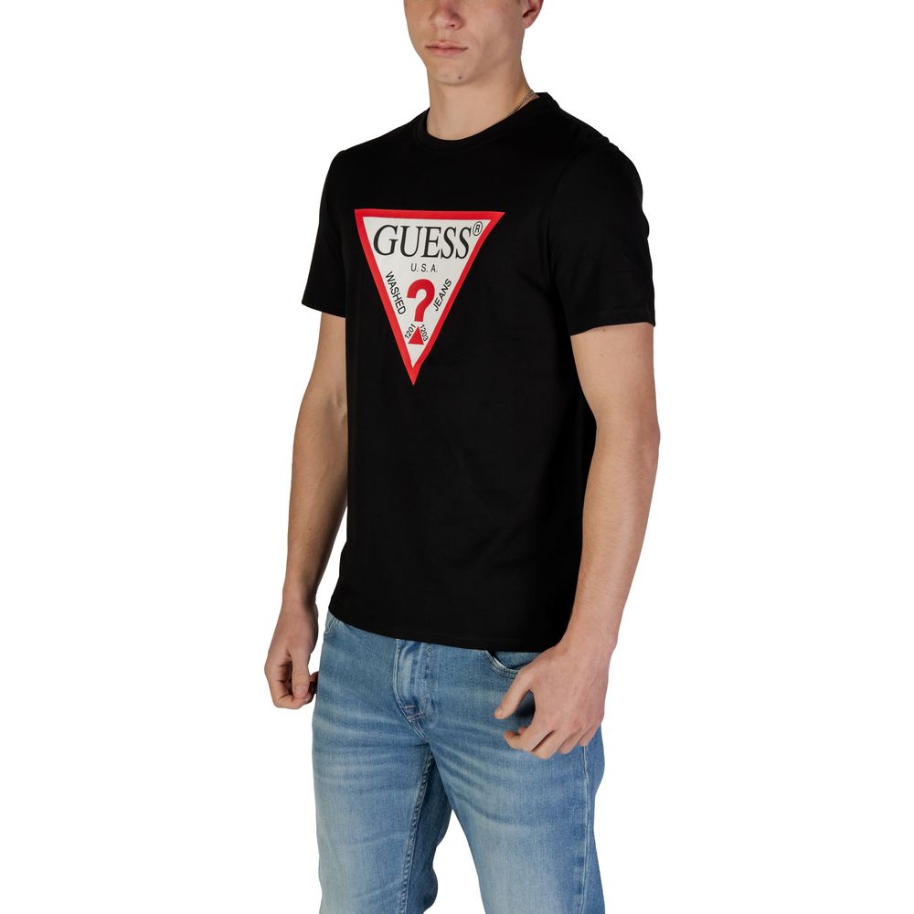 Guess Black Cotton T-Shirt