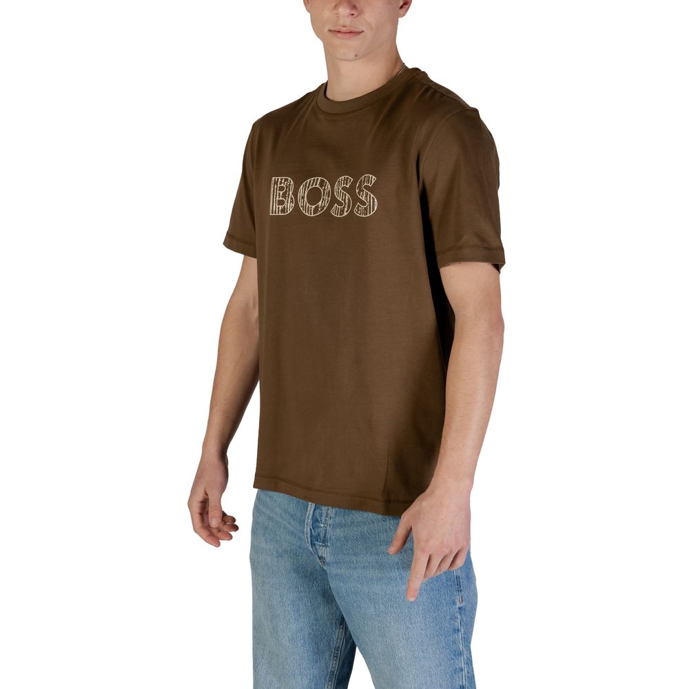 Hugo Boss Green Cotton T-Shirt