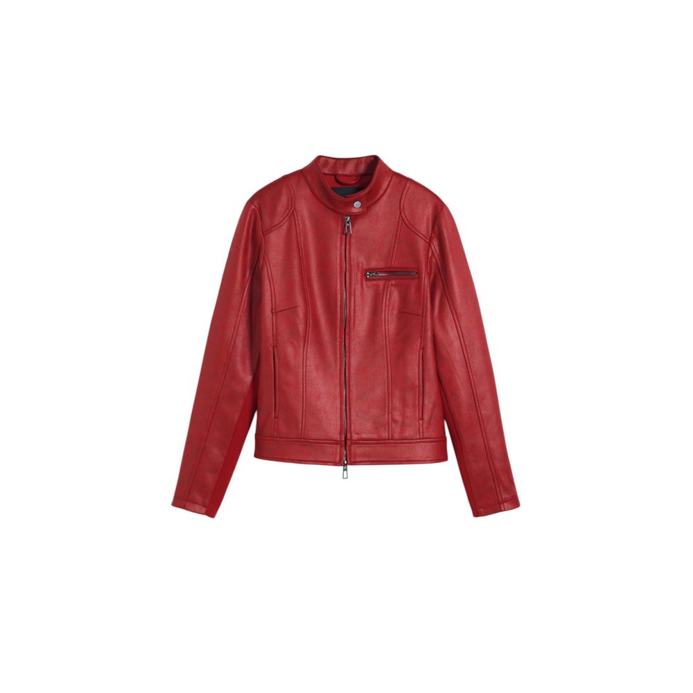 Desigual Red Polyester Jackets &amp; Coat