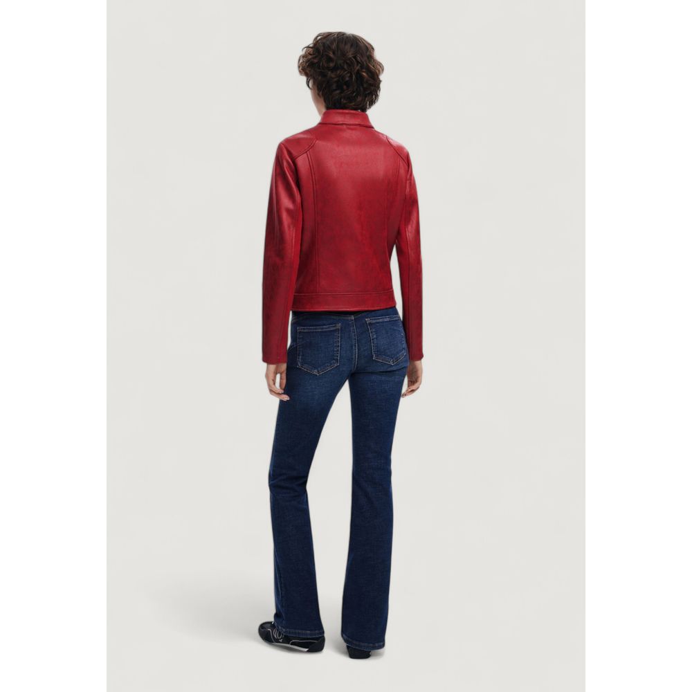 Desigual Red Polyester Jackets &amp; Coat