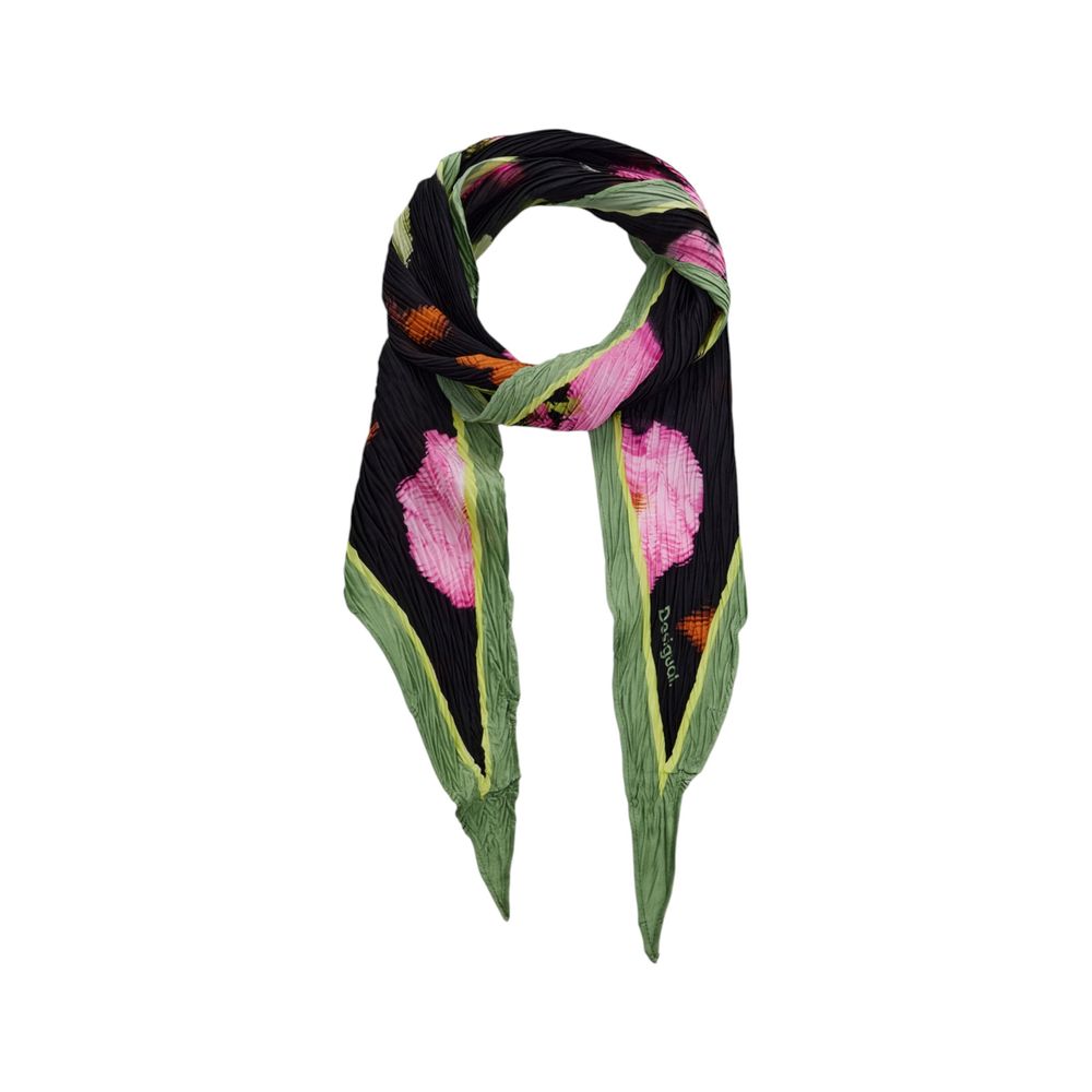 Desigual Black Polyester Scarf