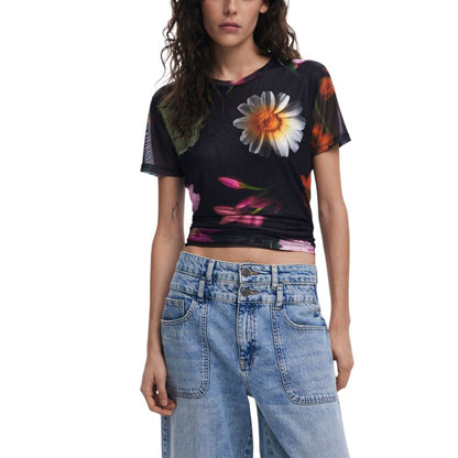 Desigual Black Polyester Tops &amp; T-Shirt