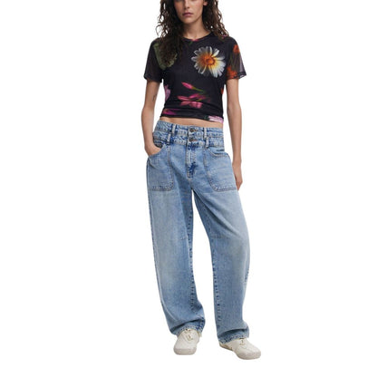 Desigual Black Polyester Tops &amp; T-Shirt