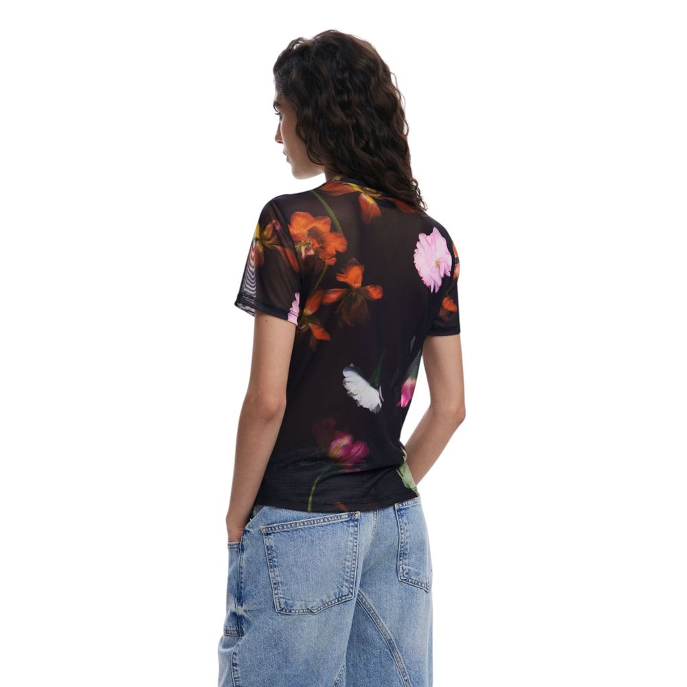 Desigual Black Polyester Tops &amp; T-Shirt