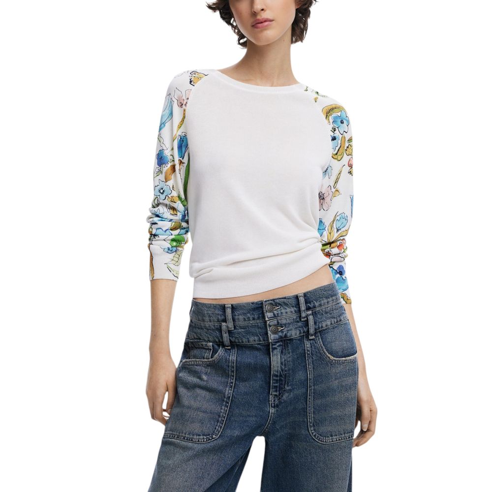 Desigual White Viscose Tops &amp; T-Shirt