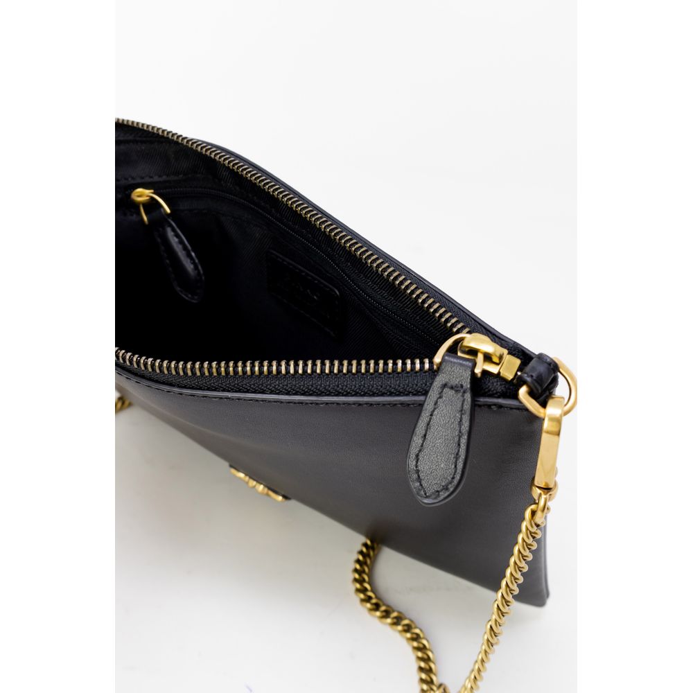 PINKO Black Leather Leather Accessory