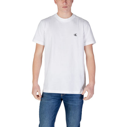 Calvin Klein Jeans White Cotton Rigenerato T-Shirt