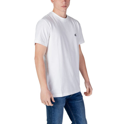 Calvin Klein Jeans White Cotton Rigenerato T-Shirt