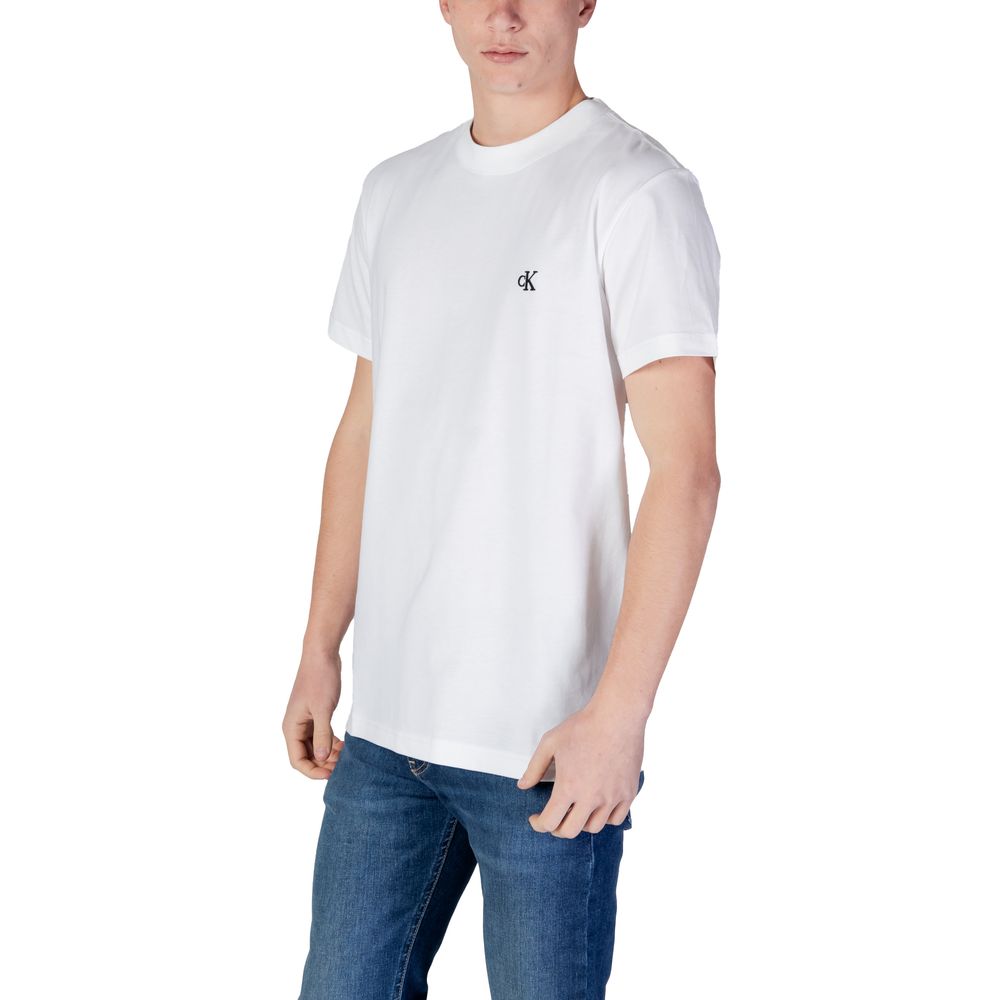 Calvin Klein Jeans White Cotton Rigenerato T-Shirt