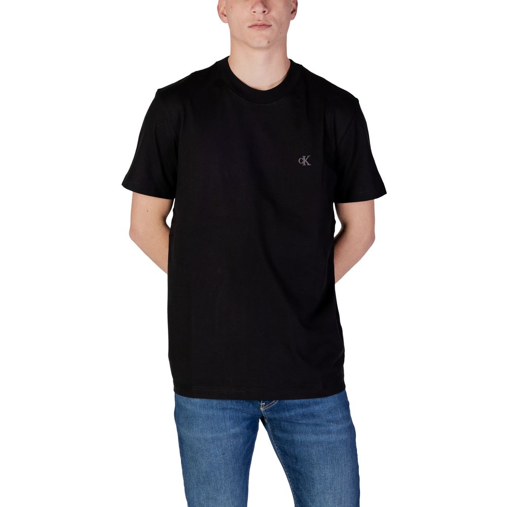 Calvin Klein Jeans Black Cotton Rigenerato T-Shirt