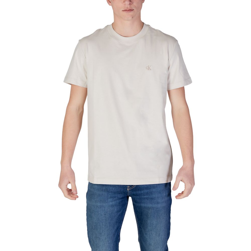 Calvin Klein Jeans Beige Cotton Rigenerato T-Shirt