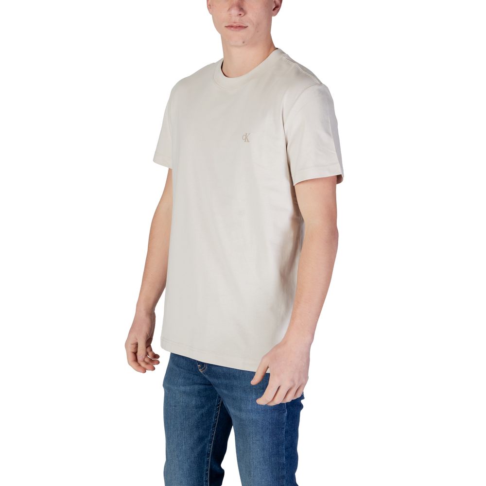 Calvin Klein Jeans Beige Cotton Rigenerato T-Shirt