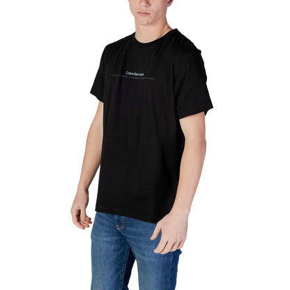 Calvin Klein Jeans Black Cotton Rigenerato T-Shirt