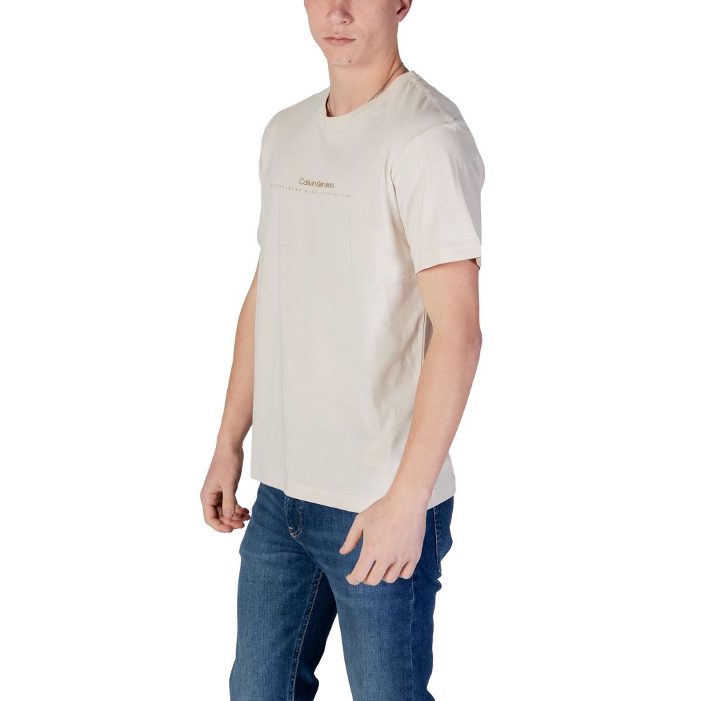 Calvin Klein Jeans Beige Cotton Rigenerato T-Shirt