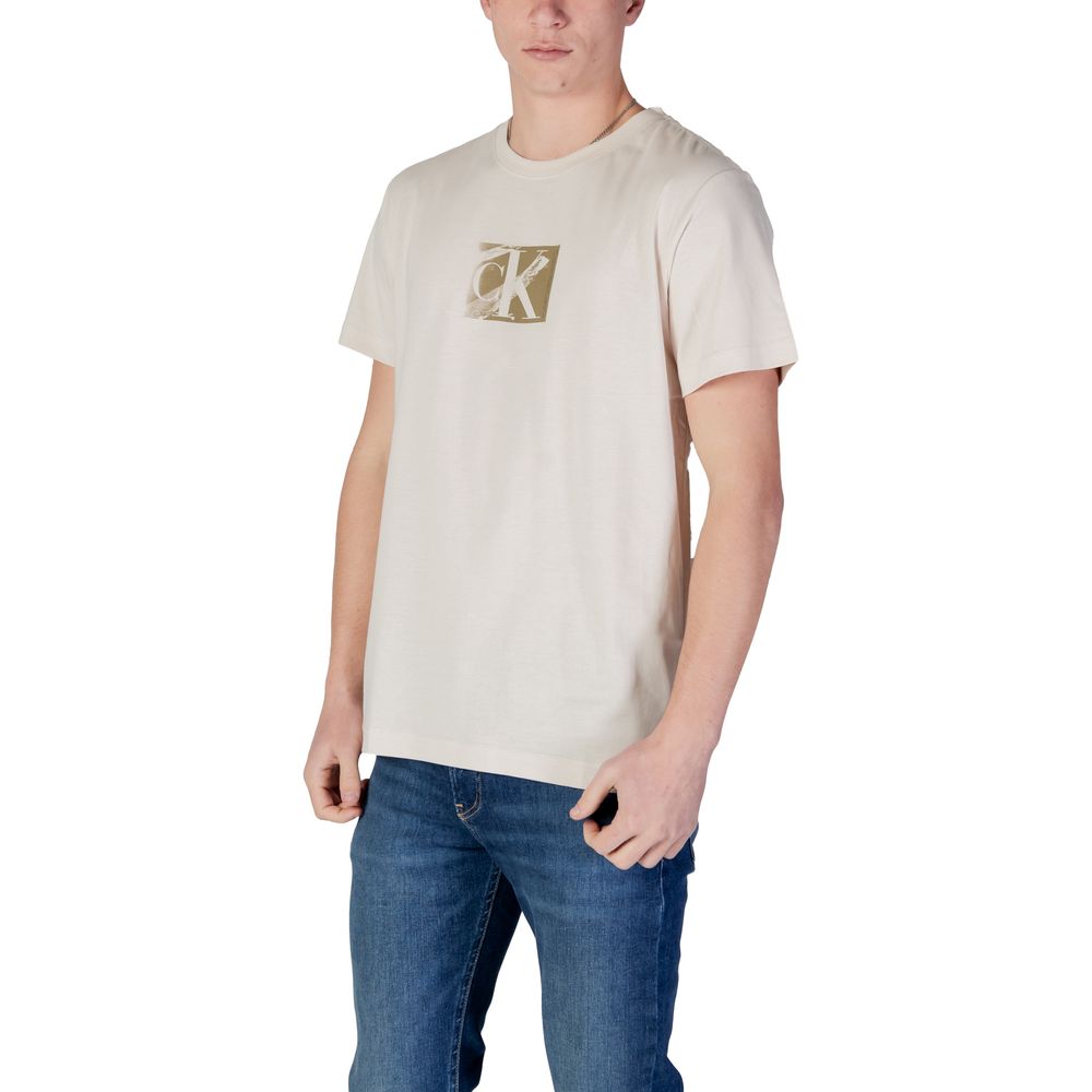 Calvin Klein Jeans Beige Cotton Rigenerato T-Shirt