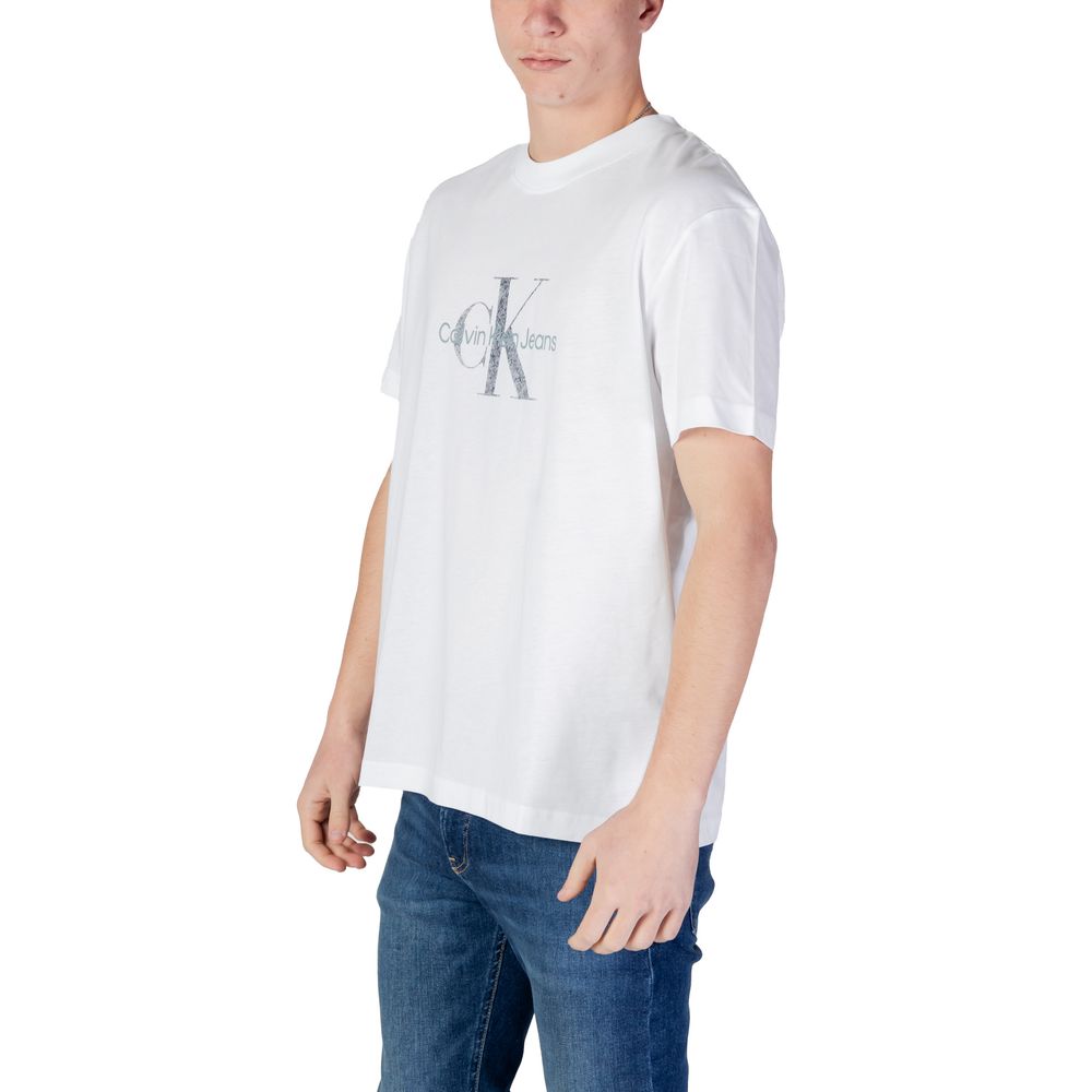 Calvin Klein Jeans White Cotton Rigenerato T-Shirt